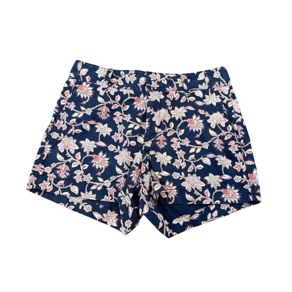 Gap City Short Floral Pattern 3 inch inseam Navy Pink Women size 2